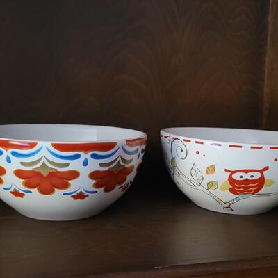 Red Decorative Bowl Lot