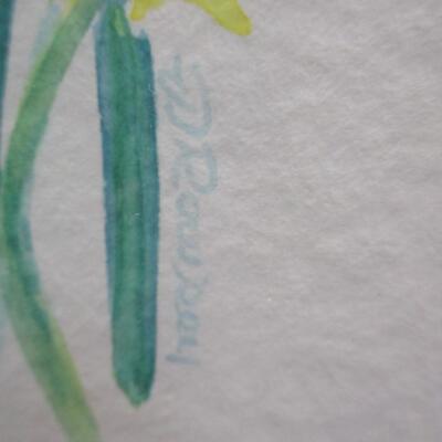 Framed Yellow Flower Painting