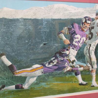 Superbowl XI Signed & Numbered Lithograph