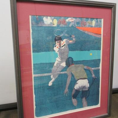 World Championship Of Tennis Signed & Numbered Lithograph