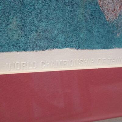 World Championship Of Tennis Signed & Numbered Lithograph