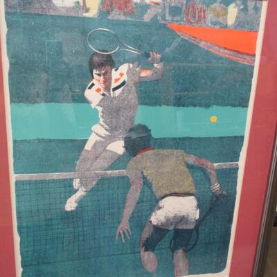World Championship Of Tennis Signed & Numbered Lithograph