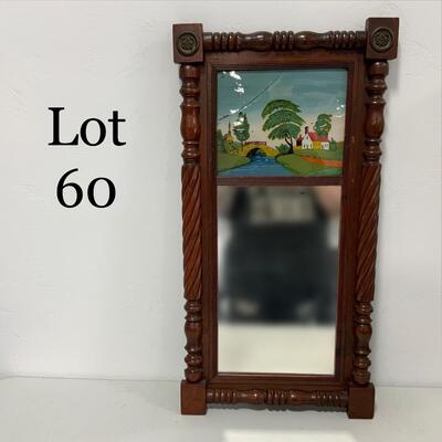 .60. Mahogany Mirror | Reverse Painting | c. 1840