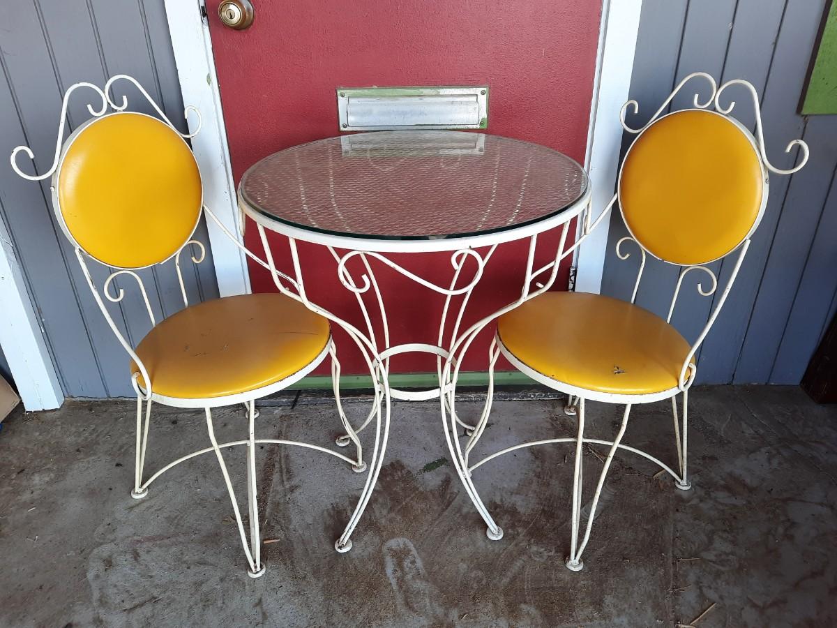 Vintage Ice Cream Table and Chairs Set