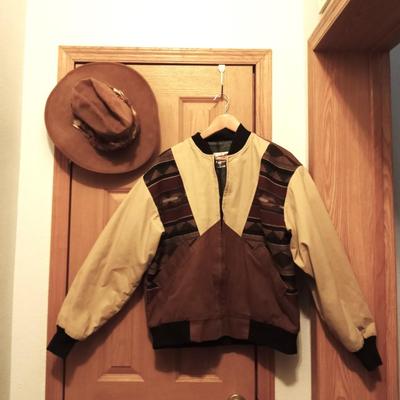 MENS WESTERN JACKET AND FELT HAT