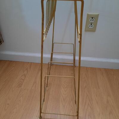 Vintage Yellow Wire Media Rack