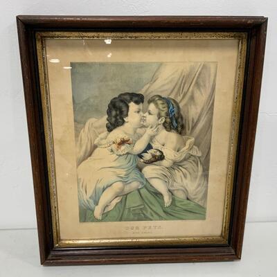 .86. Currier and Ives Prints | Walnut Frames | c. 1850