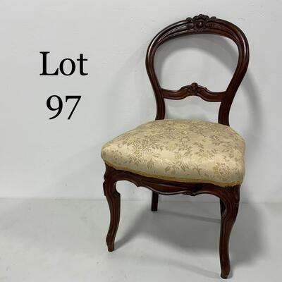 .97. Balloon Back Chair | Carved Walnut | c. 1860