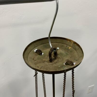 .100. Counter-Weight Hanging Oil Lamp | c. 1880