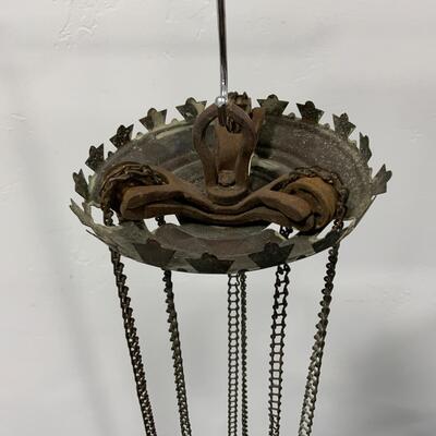 .102. Etched Glass | Hall Oil Lamp | c. 1860