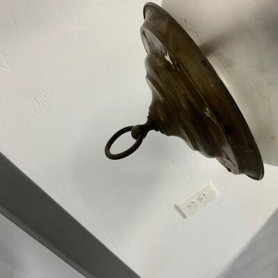 .102. Etched Glass | Hall Oil Lamp | c. 1860