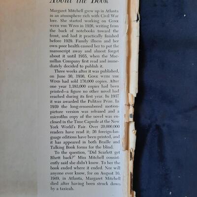 1936 Gone With the Wind Hardback Book