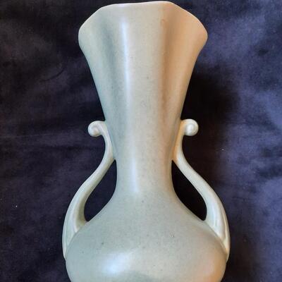 Red Wing Pottery Green Vase
