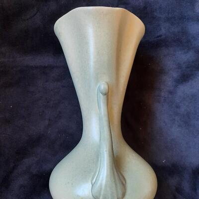 Red Wing Pottery Green Vase