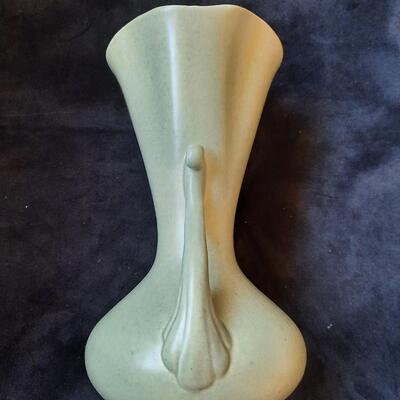 Red Wing Pottery Green Vase