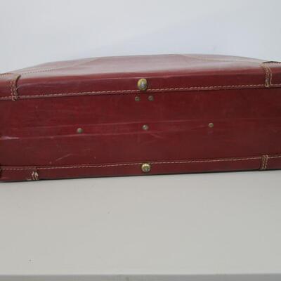 #5 Leather suitcase 26" x 19" x 8.5"