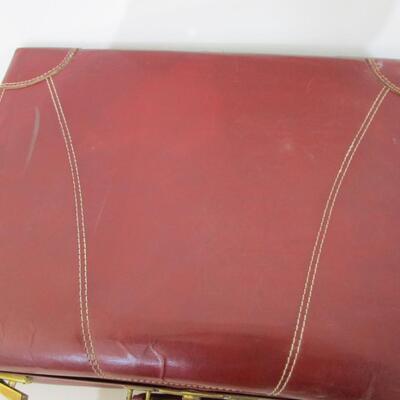 #5 Leather suitcase 26" x 19" x 8.5"