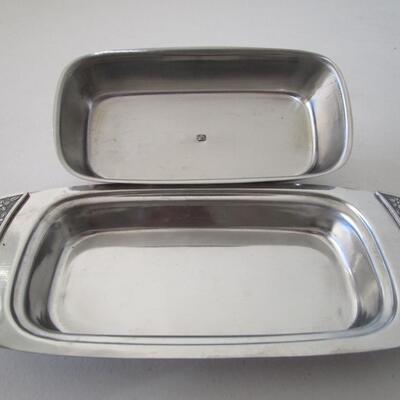 #27 Stainless steel Bowls and butter dish