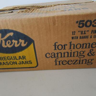 #62 Vintage BRAND NEW Kerr regular mouth pint canning jars