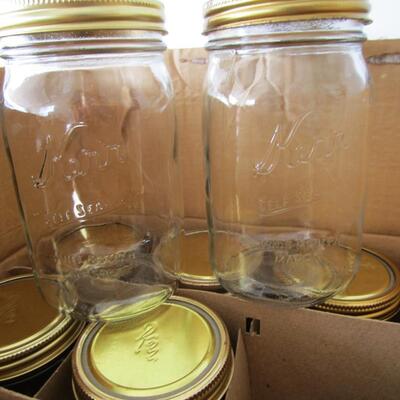 #63 Vintage Kerr Quart wide mouth canning jars