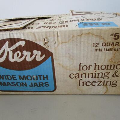 #63 Vintage Kerr Quart wide mouth canning jars