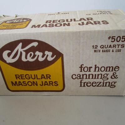 #64 Vintage Kerr Quart regular mouth canning jars