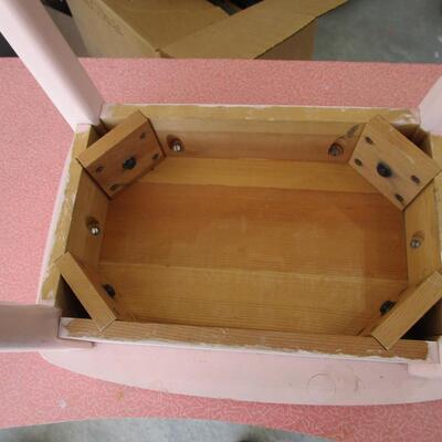#73 Vintage Pink dressing table with stool