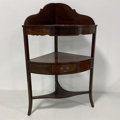 .104. Corner Wash Stand | Dovetailed Drawer
