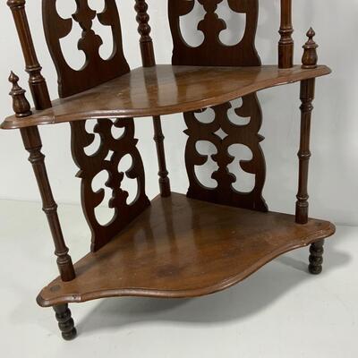 .105. Walnut Corner Shelf | What-Not