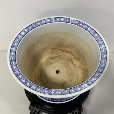 .108. Asian Planter with Under-plate and Stand | c. 1920