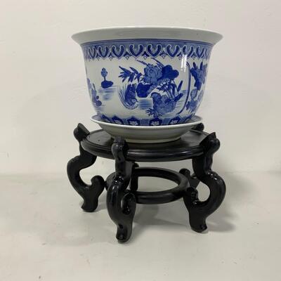 .108. Asian Planter with Under-plate and Stand | c. 1920