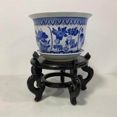 .108. Asian Planter with Under-plate and Stand | c. 1920