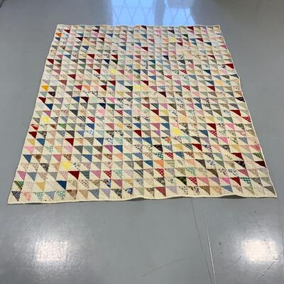 .110. Half-Square Triangle Quilt | c. 1930