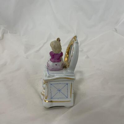 .114. Girl with Doll atop Dresser | Trinket Dish | c, 1870