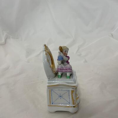 .114. Girl with Doll atop Dresser | Trinket Dish | c, 1870