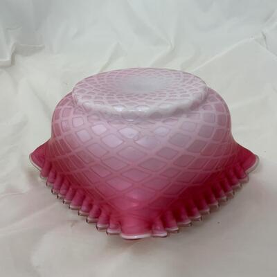 .117. Art Glass Brideâ€™s Bowl | Re-Silvered Stand | c. 1890