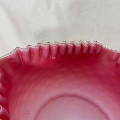 .117. Art Glass Brideâ€™s Bowl | Re-Silvered Stand | c. 1890