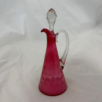 .128. Cranberry Thumbprint Ewer | c. 1900