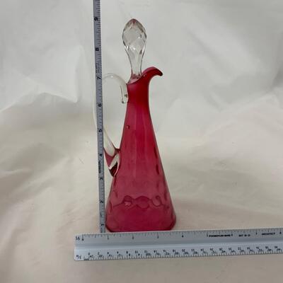 .128. Cranberry Thumbprint Ewer | c. 1900