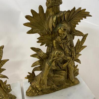 .131. Brass and Marble Girandoles | c. 1860