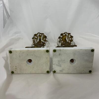 .131. Brass and Marble Girandoles | c. 1860