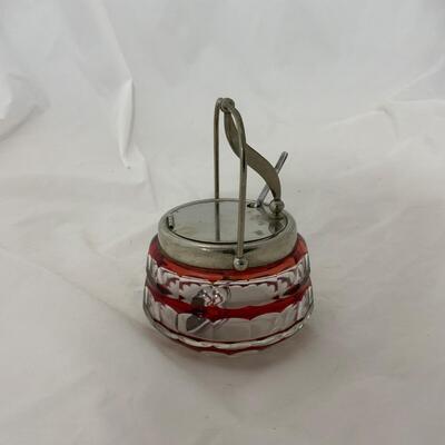 .140. Ruby Cut Glass Bread and Butter Pickle Castor | c. 1890