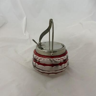 .140. Ruby Cut Glass Bread and Butter Pickle Castor | c. 1890