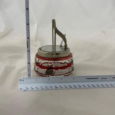 .140. Ruby Cut Glass Bread and Butter Pickle Castor | c. 1890