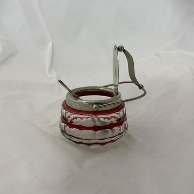 .140. Ruby Cut Glass Bread and Butter Pickle Castor | c. 1890