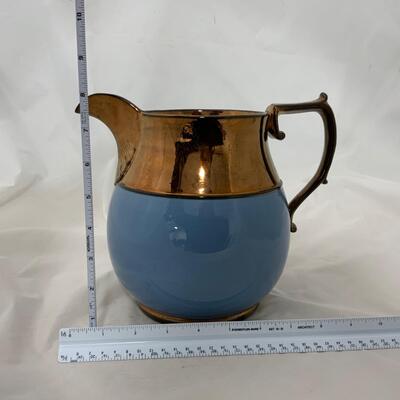 .142. Copper Lustre Pitchers and Goblet | c. 1850