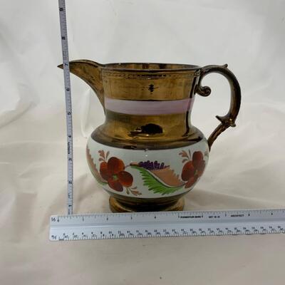 .142. Copper Lustre Pitchers and Goblet | c. 1850