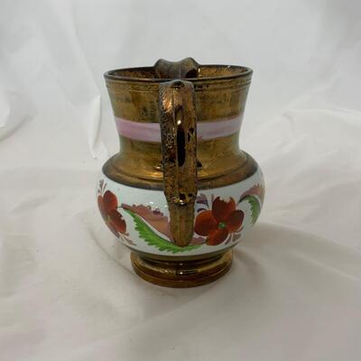 .142. Copper Lustre Pitchers and Goblet | c. 1850