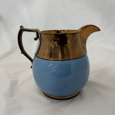 .142. Copper Lustre Pitchers and Goblet | c. 1850