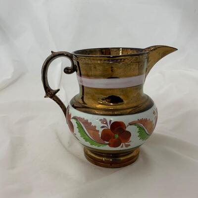 .142. Copper Lustre Pitchers and Goblet | c. 1850
